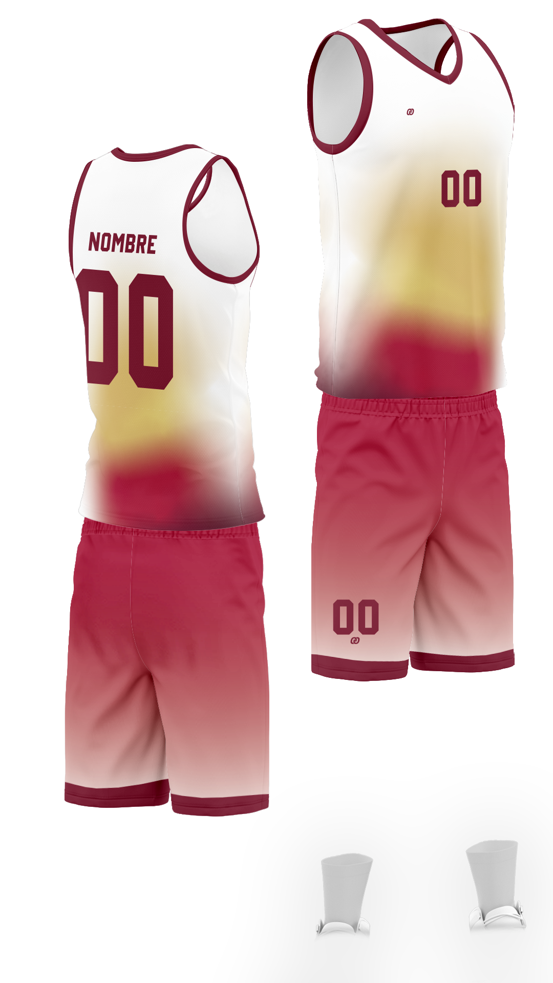 UNIFORME DE VOLEI WHITE DEGRD (15)