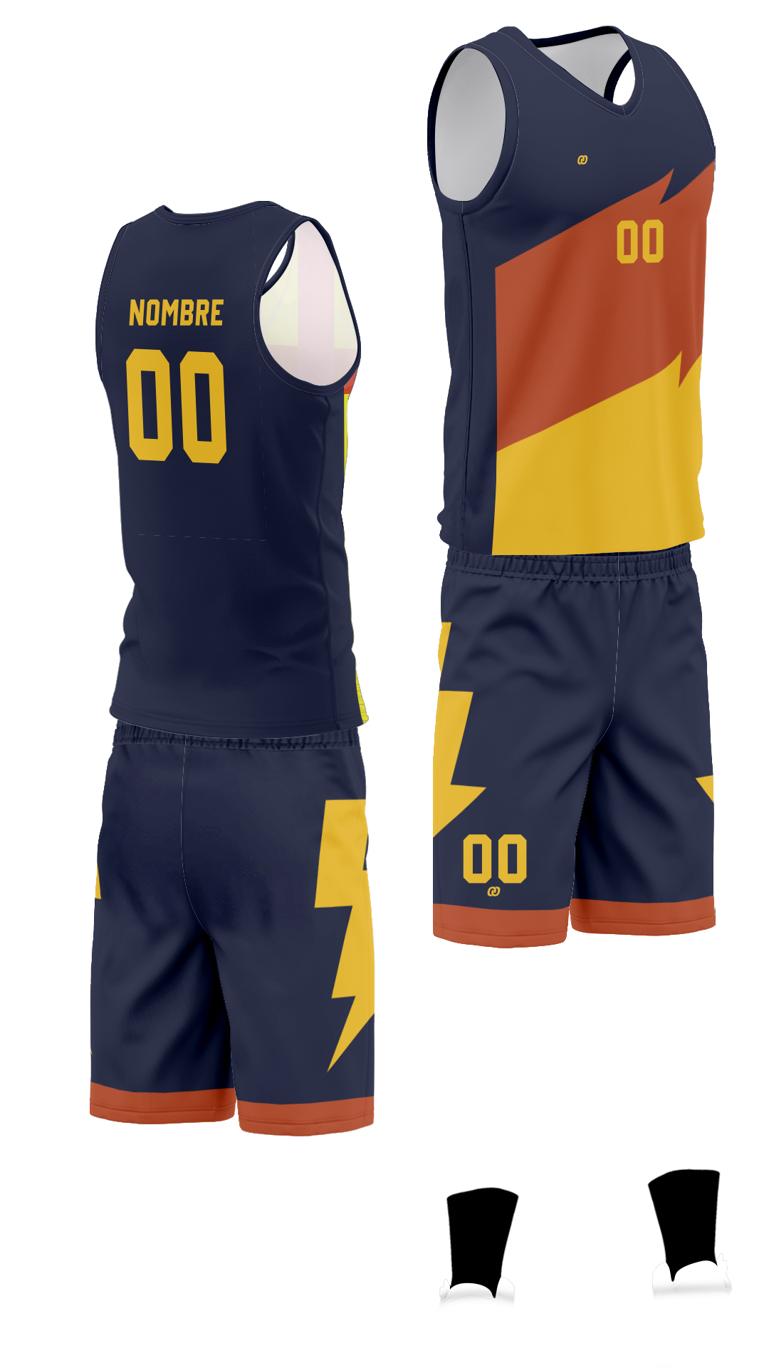UNIFORME DE VOLEI ORANGE BLOCKS (2)