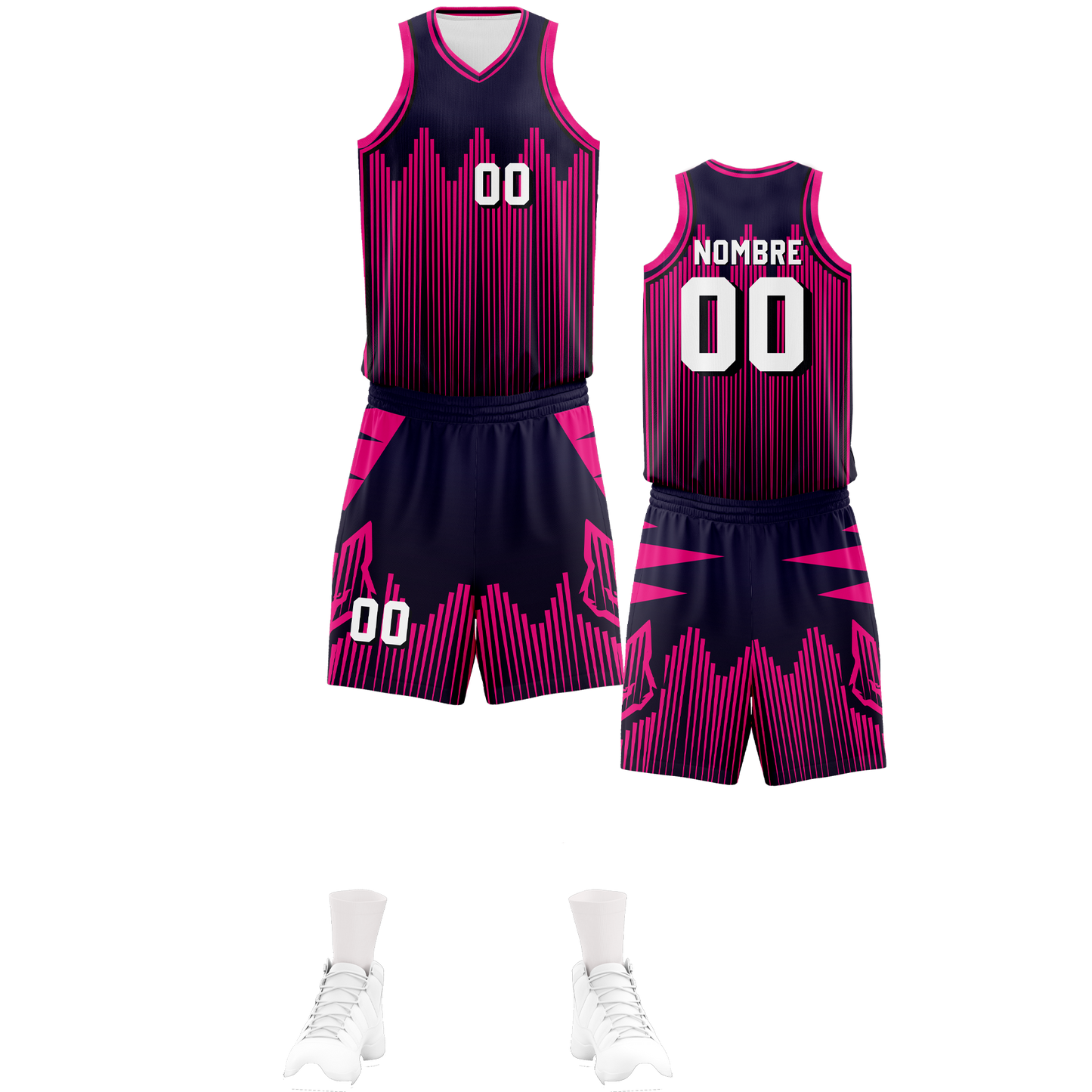 UNIFORME BASKET DARK PINK (23)