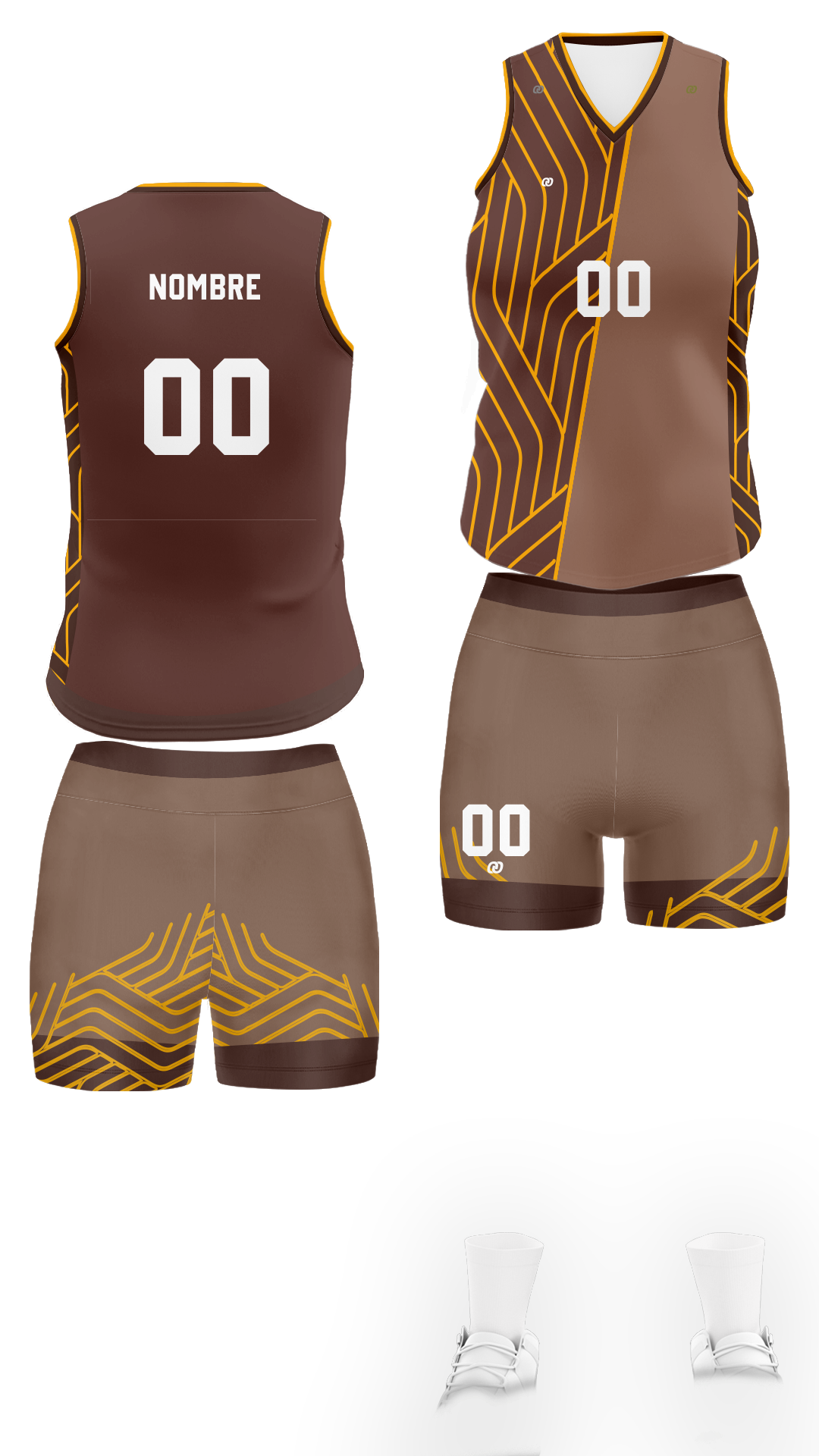 UNIFORME VOLEI HALF BROWN (5)
