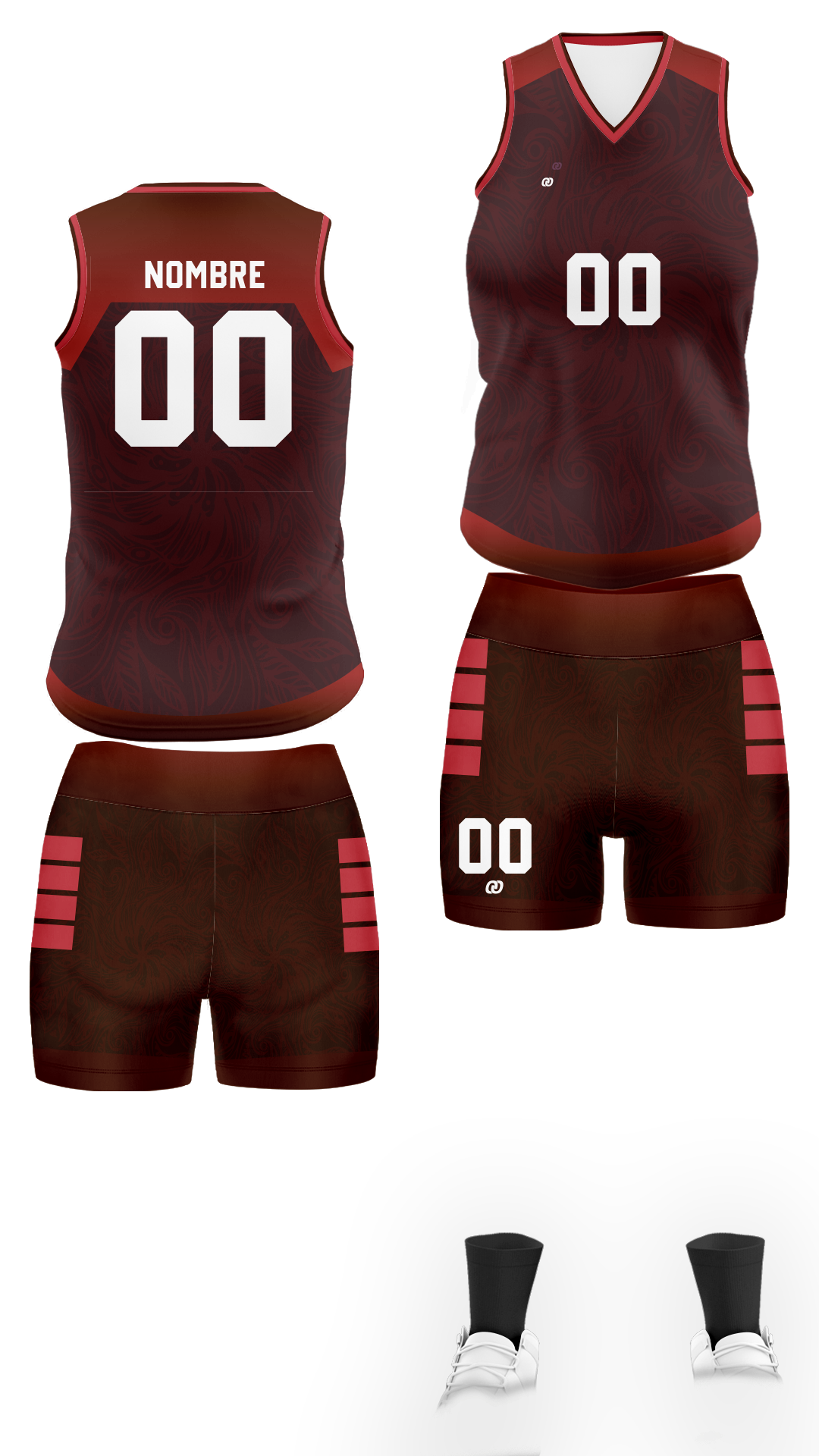 UNIFORME VOLEI VINE RED (8)