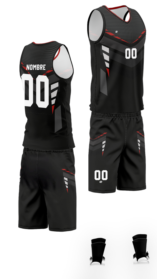 UNIFORME DE VOLEI BLACK RED (16)