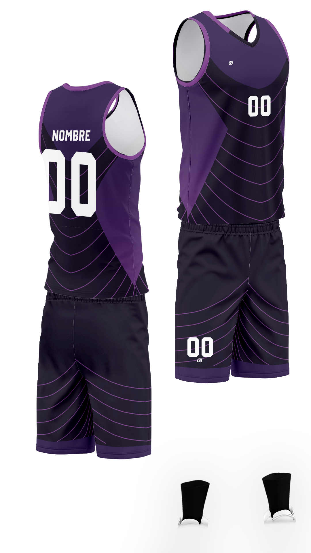 UNIFORME DE VOLEI PURPLE OND (20)