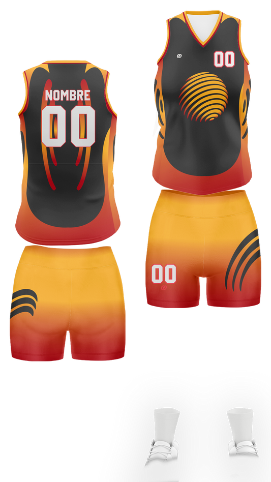 UNIFORME VOLEI GRAY ORANGE (22)