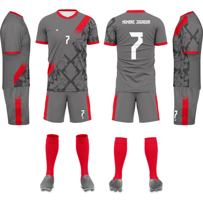 UNIFORME DE FÚTBOL GRAY RED (26)