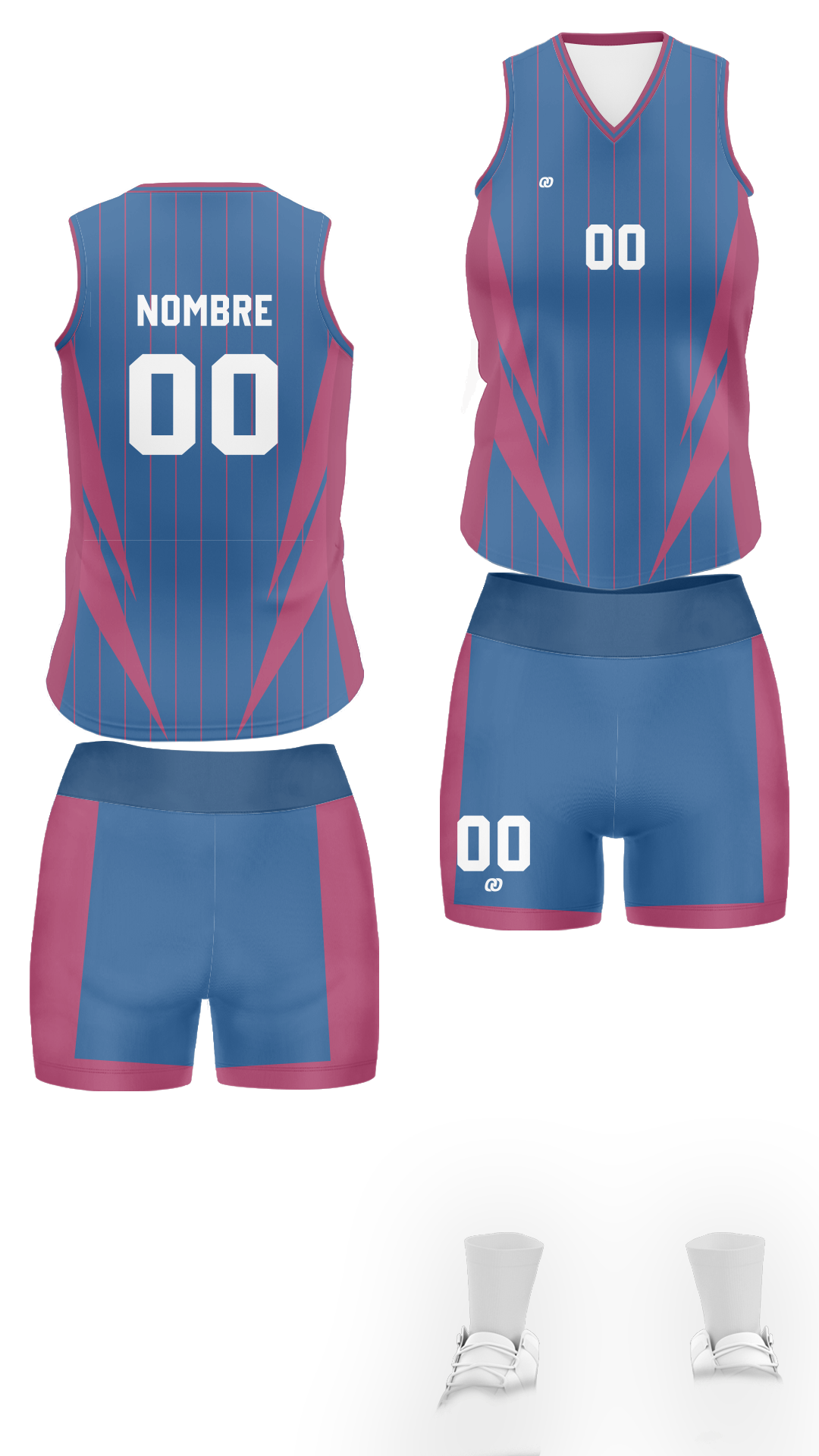 UNIFORME VOLEI PINK LINES (29)