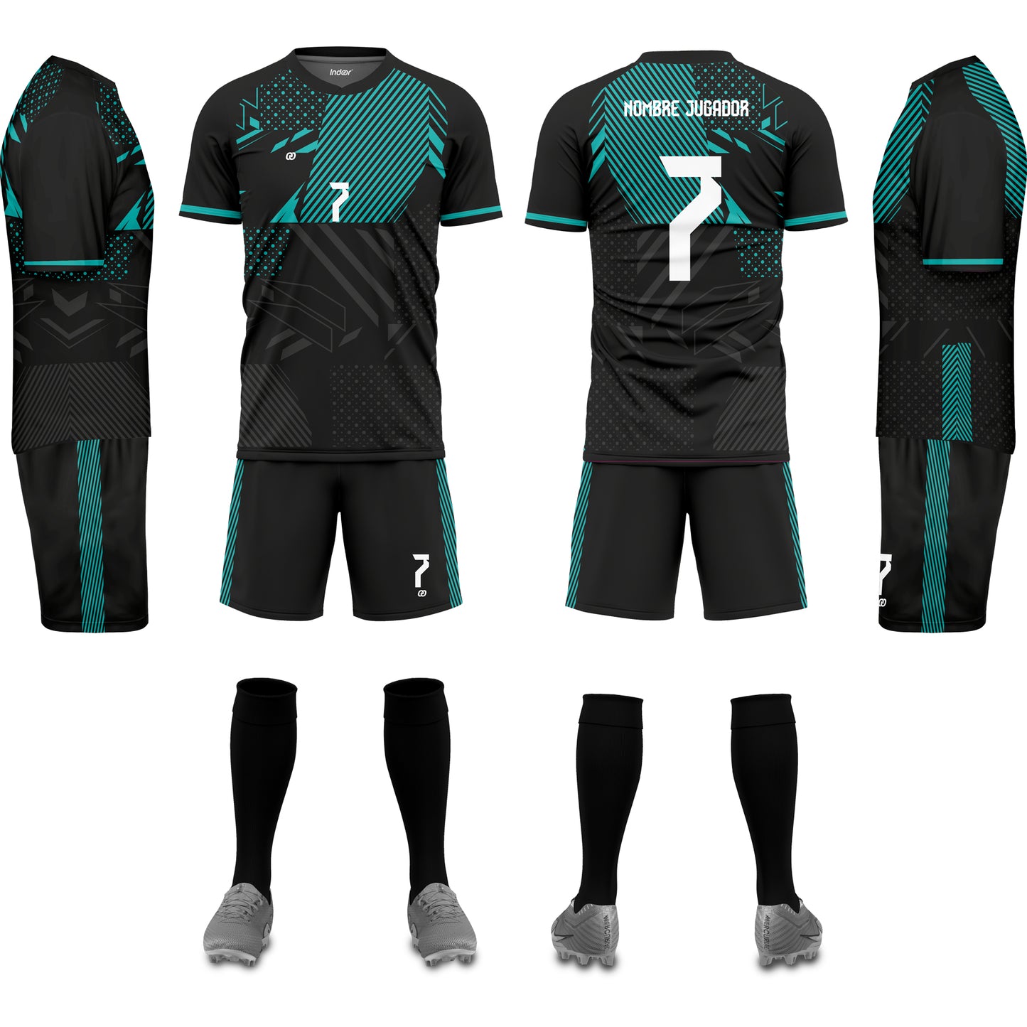 UNIFORME DE FÚTBOL GEOMETRIC BLACK (32)