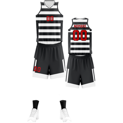 UNIFORME BASKET LINES WHITE (33)