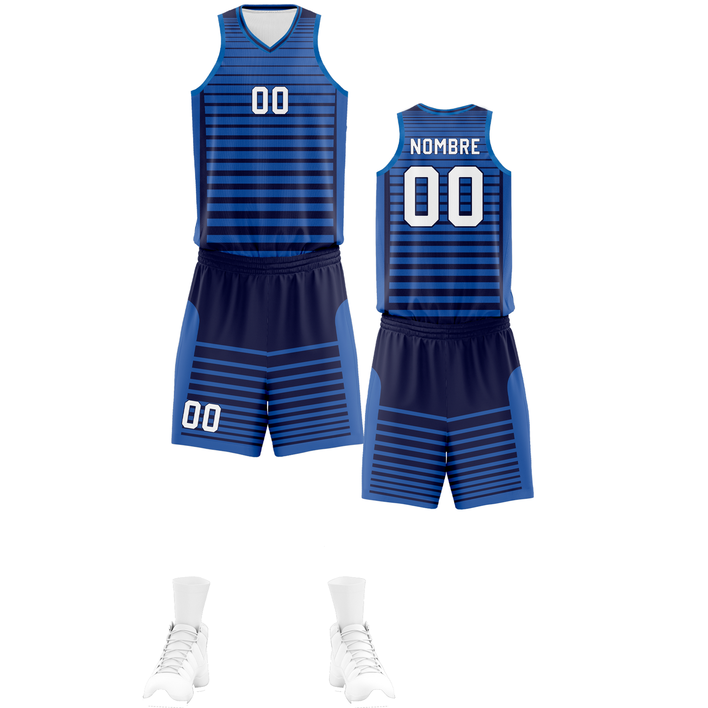 UNIFORME BASKET BLUE LINES (35)
