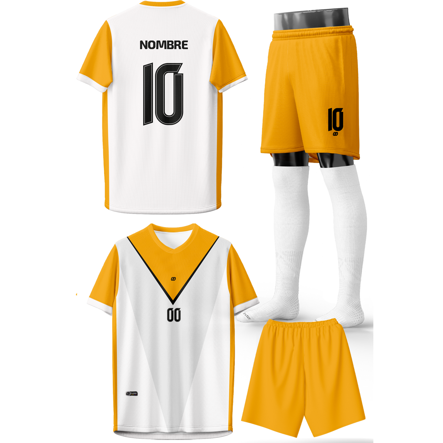 UNIFORME DE FÚTBOL ORANGE WH (84)