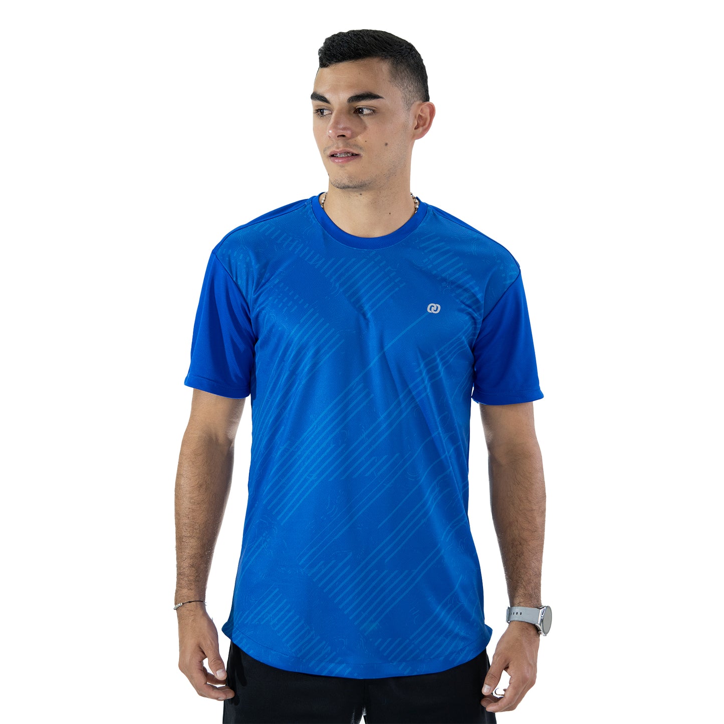 CAMISETA DEPORTIVA TEXTURAS AZUL REY