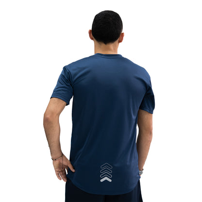 CAMISETA DEPORTIVA TEXTURAS AZUL OSCURA