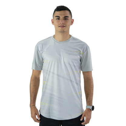 CAMISETA DEPORTIVA TEXTURA GRIS CLARO