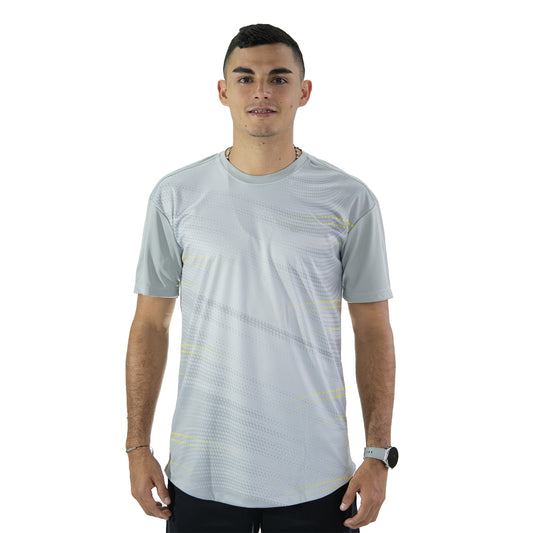 CAMISETA DEPORTIVA TEXTURA GRIS CLARO