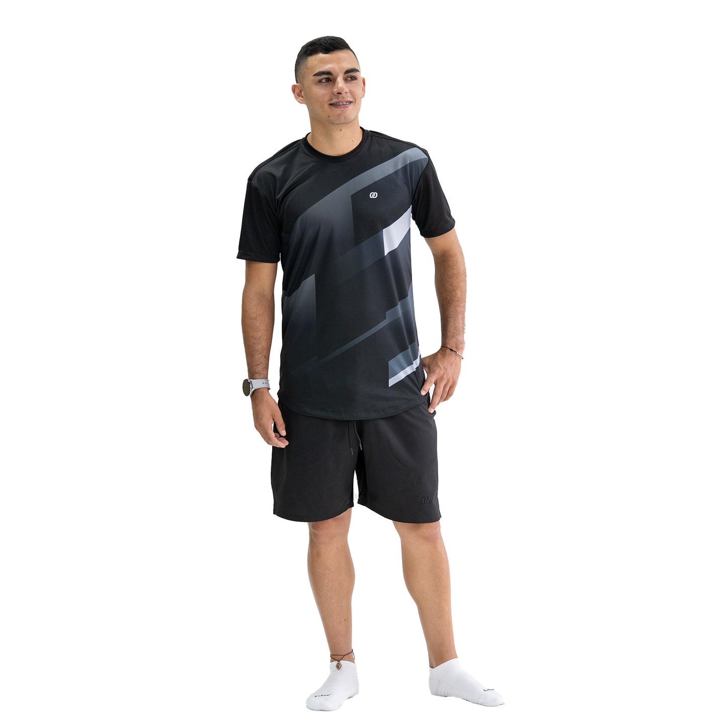 CAMISETA DEPORTIVA TEXTURA NEGRA