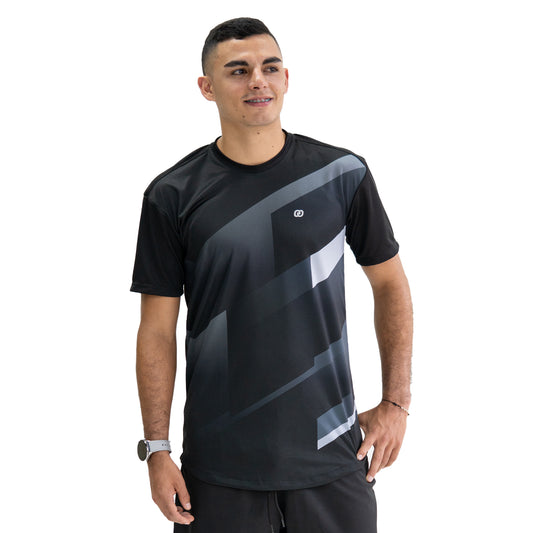 CAMISETA DEPORTIVA TEXTURA NEGRA