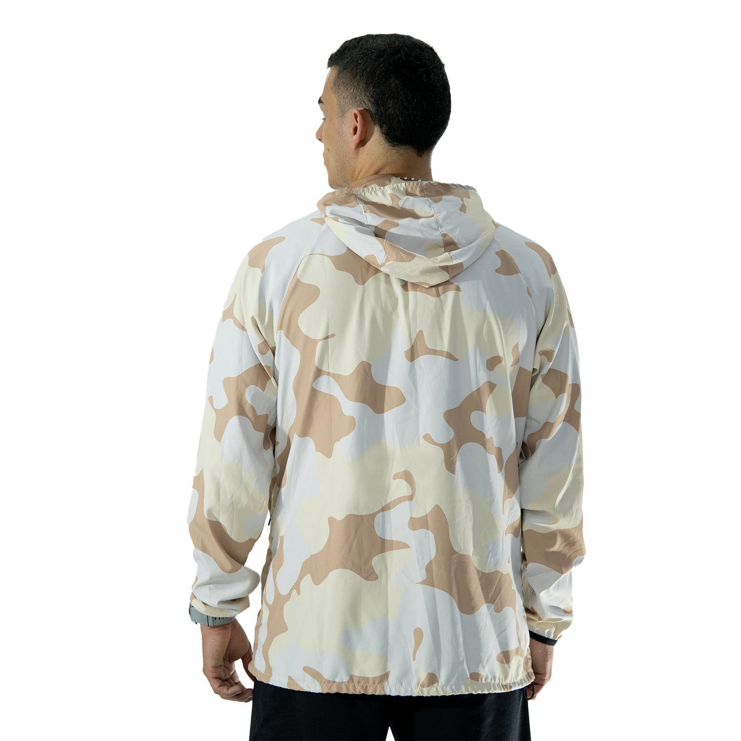 ROMPEVIENTOS DEPORTIVA TEXTURA CAMUFLADA BEIGE